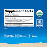 Nutricost Organic Reishi Mushroom Capsules 1500mg - 60 Servings