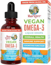 MaryRuth Organics Vegan Omega-3 Liquid Drops (Orange, 30ml) - Heart & Brain Health