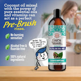 GuruNanda Coconut Oil Pulling Mouthwash with Essential Oils, 8 Fl. Oz