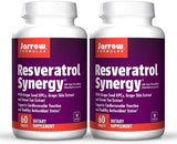 Jarrow Formulas Resveratrol Synergy - 120 Tablets (2 Packs) - Antioxidant & Cardiovascular Support