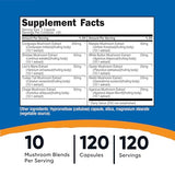 Nutricost Mushroom Complex Supplement - 120 Capsules with 10 Mushroom Blend