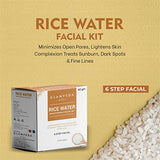 Glamveda Rice Water Brightening Facial Kit 6-Step Set - 80g Complete Skincare Solution