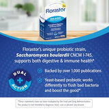 Florastor Probiotics for Digestive & Immune Health - 30 Capsules - Unique Strain Saccharomyces boulardii