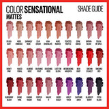 Maybelline Color Sensational Lipstick - Matte Finish, Hydrating Lipstick, Nude, Pink, Red, Plum Lip Color, Blushing Pout (0.15 oz)