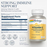 Solaray Buffered Vitamin C 500mg with Bioflavonoids - 100 Veg Capsules