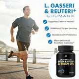 HUMANX Lactobacillus Gasseri & Reuteri Probiotic - 20 Billion CFU with Organic Prebiotics - USA Made - Non-GMO