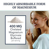 High Absorption Magnesium Glycinate 400mg - Sleep, Calm & Muscle Support (120 Capsules)