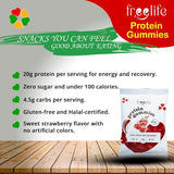 Freelife Protein Gummies Strawberry Flavor 32g Pack of 1 - High Protein Dietary Supplement