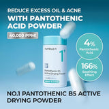 Numbuzin No.1 Pantothenic B5 Active Drying Powder – 0.25oz for Acne-Prone and Oily Skin