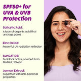 PLIX 0.1% Salicylic Acid Jamun Mattifying Sunscreen SPF50+ PA+++ (50g) | Acne & Oil Control