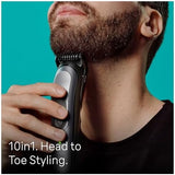 Braun MGK7420 Series 7 10-in-1 Multi-Grooming Kit - Metal Blades, Long Battery