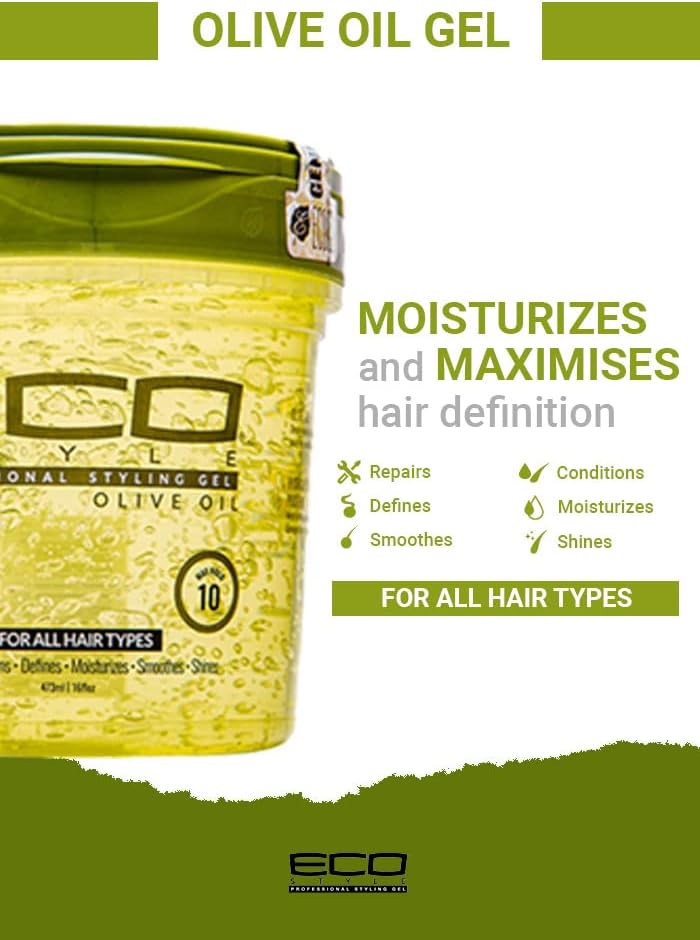 Eco Styler Professional Styling Gel, Olive Oil, Max Hold 10, 16 Oz
