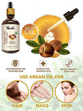 Organic Argan Oil for Hair Growth, Skin & Anti-Aging - 100% Pure Cold Pressed Moroccan Oil, 118ml