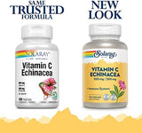 Solaray Vitamin C, Echinacea & Rose Hips - Immune Support (120 Caps)