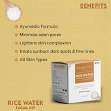 Glamveda Rice Water Brightening Facial Kit 6-Step Set - 80g Complete Skincare Solution