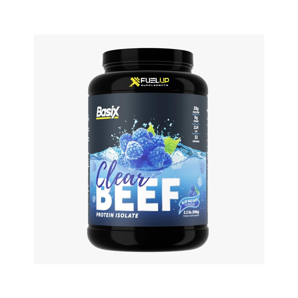 BasiX Beef XP Protein Supplement - Blueberry 998g | 33 Servings | Fast-Absorbing Beef Protein
