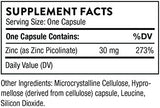 Thorne, Zinc Picolinate, 30 mg, 180 Capsules