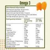 GUMAZING Omega-3 for Kids - Brain & Eye Support, 60 Count DHA & EPA Supplement