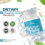 Diuretic Water Pills for Weight Control, 12 Active Ingredients (Green Tea, Cranberry & More), Instant Relief from Bloat & Swelling, Water Retention Pills for Women & Men - 60 Caps