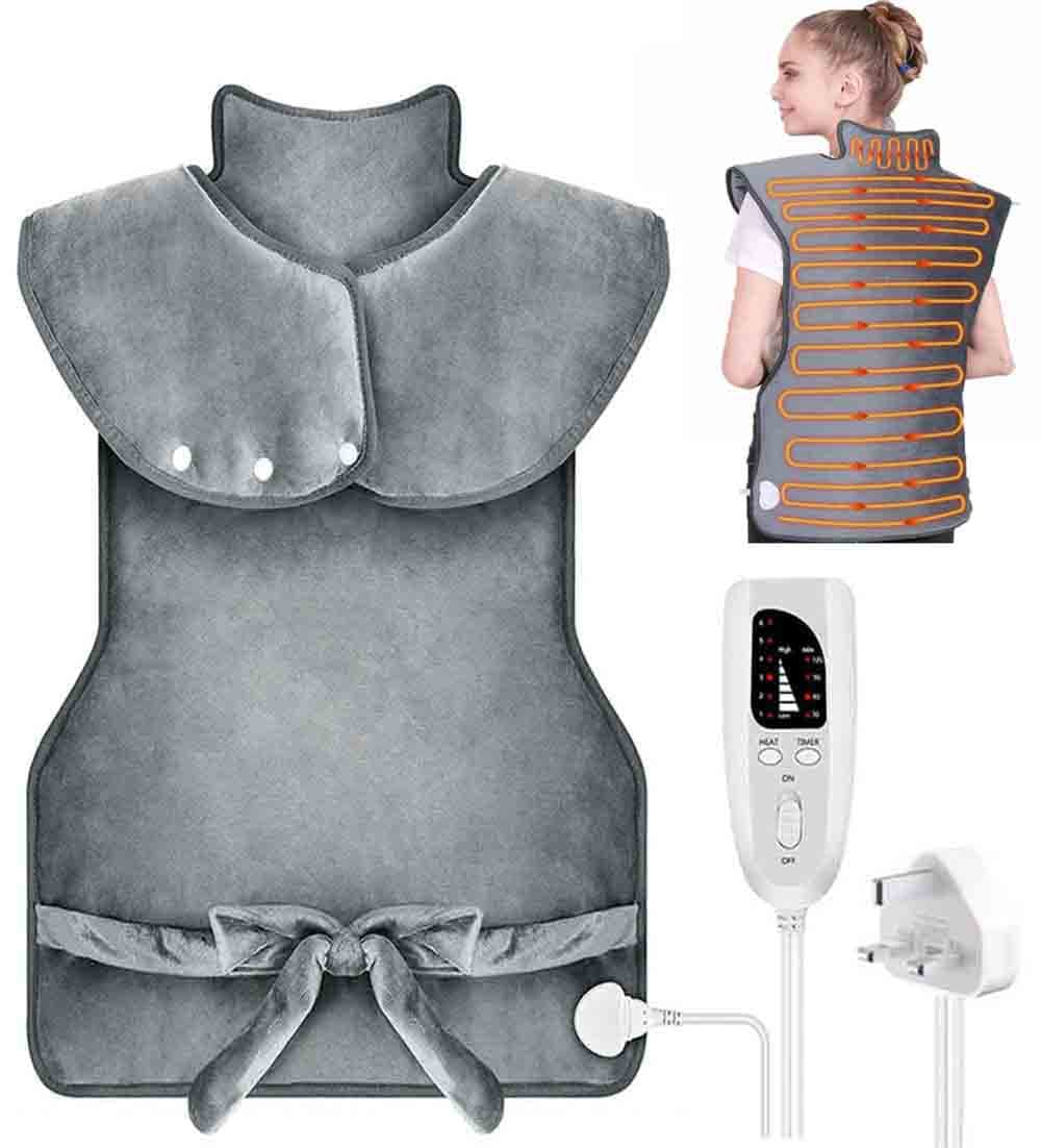 BEONE Large Electric Heating Pad - Back, Neck & Shoulder Pain Relief (100x60cm)