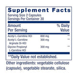 Optimized Carnitine Supplement - 60 Vegetarian Capsules