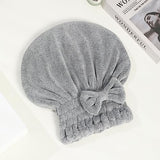 Reefi Ultra-Soft Coral Fleece Hair Drying Hat - Light Grey