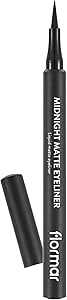 Flormar Midnight Matte Eyeliner 01 Black - Intense Black, Long-lasting Eyeliner