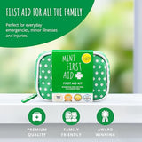 Mini First Aid Kit - 90-Piece Complete Kids First Aid Kit with Plasters, Bandages, Burn Gel & Medical Tools - Portable Safety Kit for Car, Home, Office, Travel & Camping