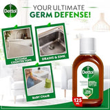 Dettol Antiseptic Disinfectant 125ml Travel - Kills 99.9% Germs