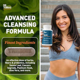 Dr. Tobias Colon 14 Day Cleanse, Advanced Gut Cleanse Detox for Women & Men with Cascara Sagrada, Psyllium Husk, Senna Leaf & Probiotics, Non-GMO Colon Cleanse, 28 Capsules 1-2 Daily