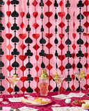 xo, Fetti Red & Black Casino Curtain Set - Poker Theme Party Backdrop for Photo Booths
