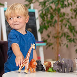 8 Jumbo Jungle Animal Figures - Educational Toys for Toddlers