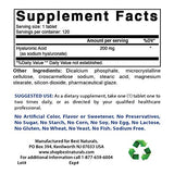 Best Naturals Hyaluronic Acid 200mg - Youthful Skin & Joint Support, 120 Tablets