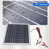 50W Jiawu Monocrystalline Portable Solar Panel - Battery Clips for RV & Boat