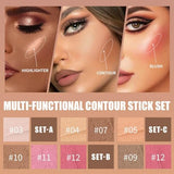 3-in-1 Contouring Stick Set: Blush, Bronzer, & Highlighter