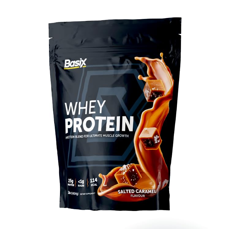 Basix Muscle Whey Protein - Salted Caramel - 1 LB