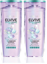 L'Oréal Paris Elvive Hyaluron Pure Shampoo for Oily Scalp & Dehydrated Lengths Pack of 2 (600ml EACH)