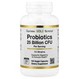 California Gold Nutrition Probiotics - 10 Strain, 25 Billion CFU, 180 Veggie Capsules