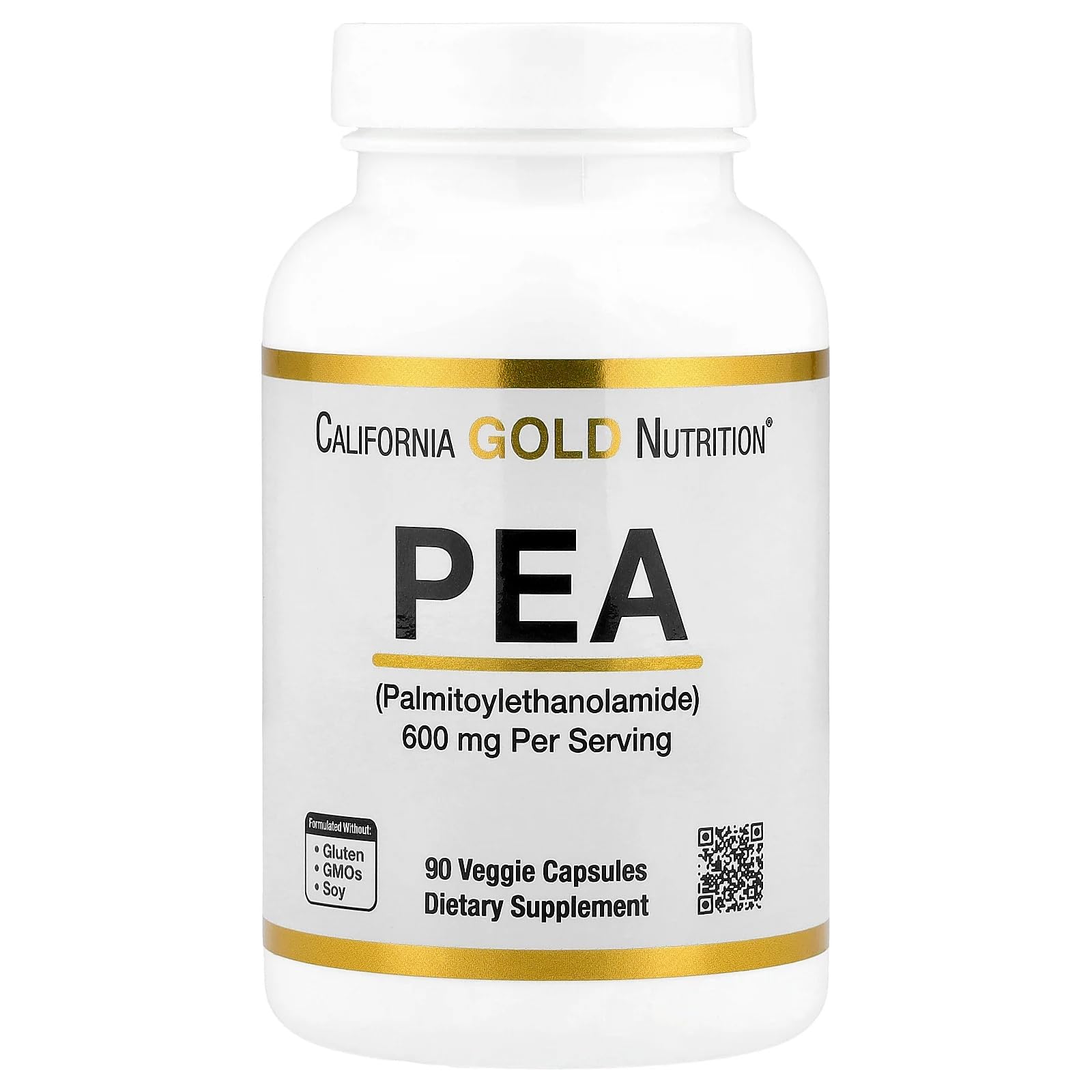 California Gold Nutrition PEA (Palmitoylethanolamide), 300 mg, 90 Veggie Capsules