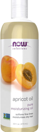 Now Solutions زيت نواة المشمش 16 أونصة سائلة 473 مل مرطب مغذٍ
