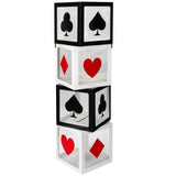 4 Pcs Large Casino Dice Favor Boxes 12 x 12 x 12 Inch - Jumbo Giant Dice Centerpieces for Vegas Theme Party Decorations, Graduation, Prom, Birthday Party Supply
