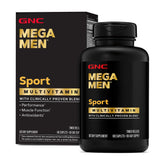 GNC Mega Men Sport Multivitamin - 180 Tablets for Performance & Muscle Function