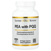California Gold Nutrition PEA 300mg + PQQ 10mg - Nerve & Cognitive Support - 90 Veggie Capsules