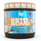 BPI Sports Keto Bomb French Vanilla Creamer - Low Carbohydrate Ketogenic Supplement, 468g
