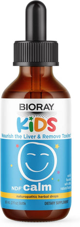 BIORAY Kids NDF Calm - Vanilla Herbal Drops - Liver Support - 2 fl oz