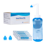 Nasal Rinse Kit for Adults & Kids - 40 Saline Packets & BPA-Free Bottle