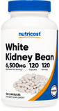 Nutricost White Kidney Beans Capsules 6,500mg - Vegetarian, Gluten Free, GMO Free, Healthy Digestion, Healthy Protein, Fiber Support, Aisle 3 Vitamin Supplement