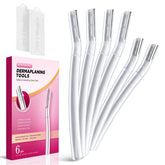 SINAHET Dermaplane Razor for Women - Professional Facial Hair Removal Tool (6 Count)