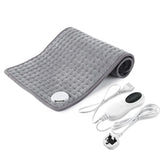 Electric Heating Pad for Back, Neck, Shoulder & Abdomen Relief - Silver Gray (13.7" x 23")