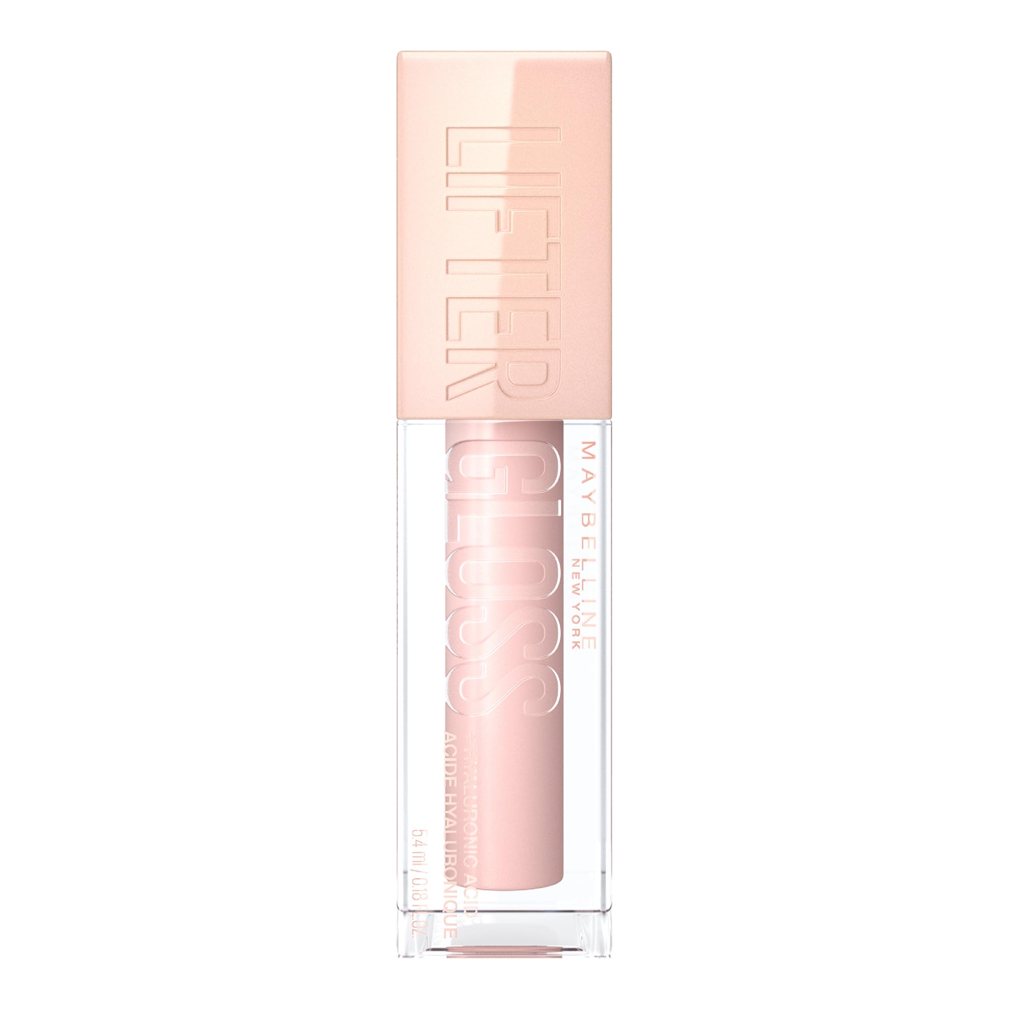 Maybelline New York Lifter Gloss - Hydrating Lip Gloss with Hyaluronic Acid - Shade 002 Ice